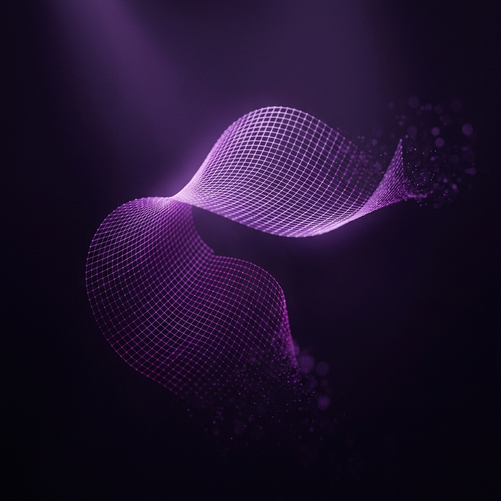 Pergola Performance — abstract render of a glowing web-layout lattice