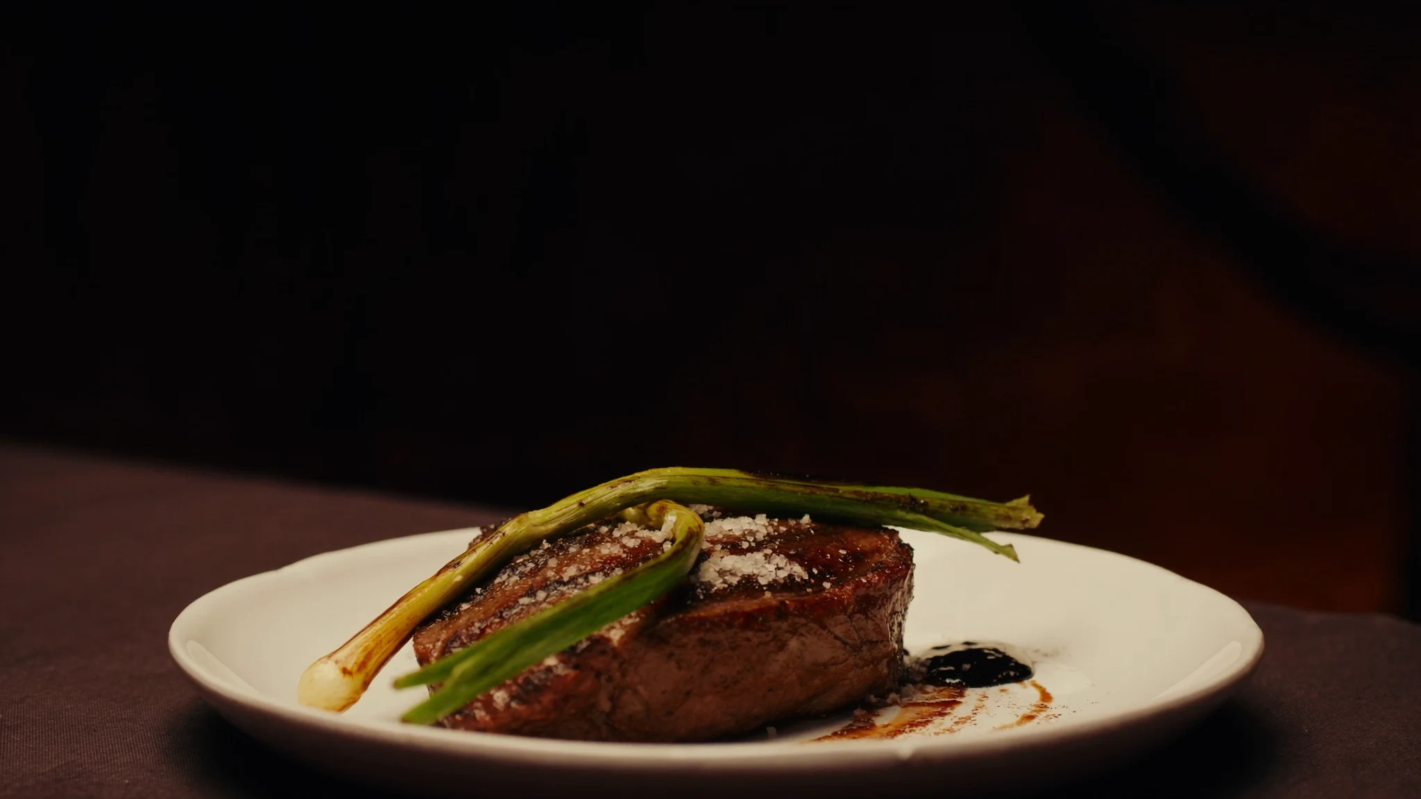 A finished wood-fired plate from the Emberhollow kitchen